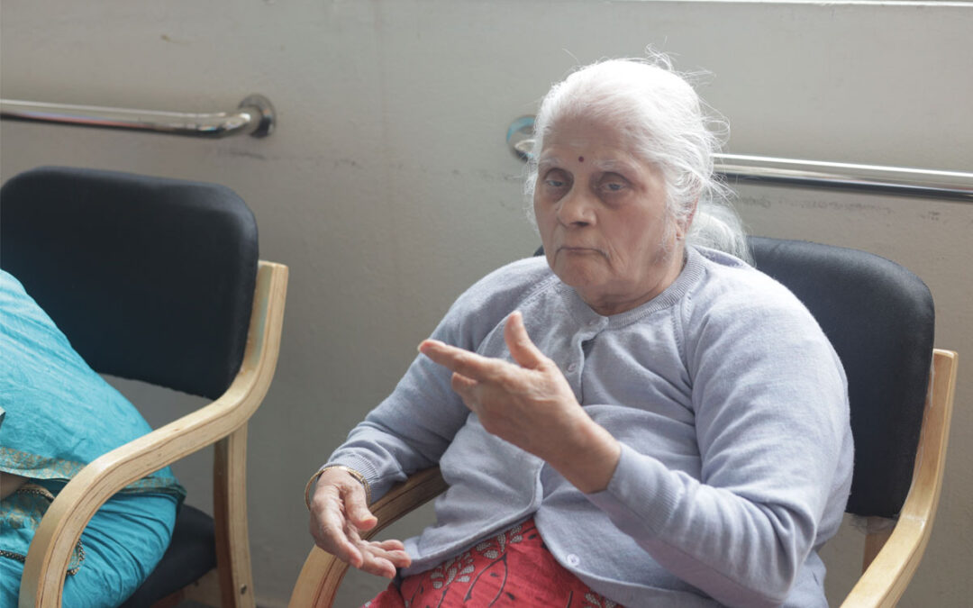Elderly woman receiving dementia home care in Hyderabad
